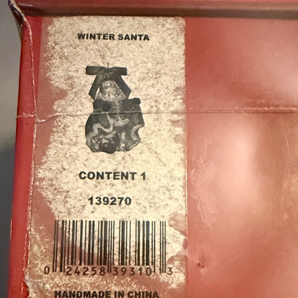Waterford Holiday Heirlooms Santa Ornament - Red and Green - Picture 2 of 2